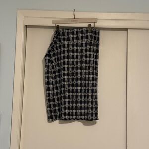 Agnes & Dora Black and White Checkered Pencil Skirt